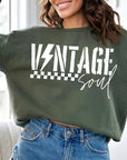 VINTAGE SOUL Oversized Graphic Fleece Sweatshirts