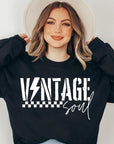 VINTAGE SOUL Oversized Graphic Fleece Sweatshirts