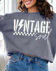 VINTAGE SOUL Oversized Graphic Fleece Sweatshirts