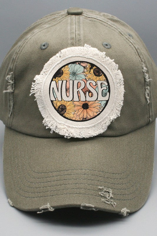 Nurse Gifts Nurse Sunflower Circle Patch Hat