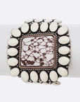 Genuine Stone Statement Stretch Bracelet