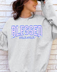 Blessed Mama Oversized Graphic Fleece Sweatshirts