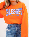 Blessed Mama Oversized Graphic Fleece Sweatshirts