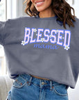 Blessed Mama Oversized Graphic Fleece Sweatshirts