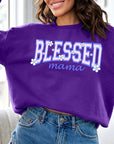 Blessed Mama Oversized Graphic Fleece Sweatshirts