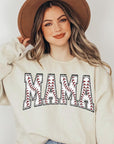 Baseball Mama Oversized Graphic Fleece Sweatshirts