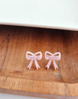 Bow Studs - Pink
