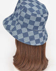 Checker Denim Bucket Hat