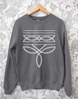 Western Boot Stitch Graphic Fleece Sweatshirts