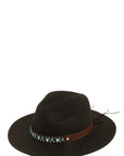 Turquoise Beads Decorated Band Straw Hat