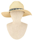 Turquoise Beads Decorated Band Straw Hat