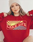 Lake Life Oversized Graphic Fleece Sweatshirts