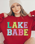 Lake Babe Oversized Graphic Fleece Sweatshirts