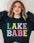 Lake Babe Oversized Graphic Fleece Sweatshirts