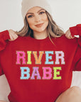 River Babe Oversized Graphic Fleece Sweatshirts