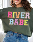 River Babe Oversized Graphic Fleece Sweatshirts