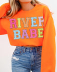 River Babe Oversized Graphic Fleece Sweatshirts