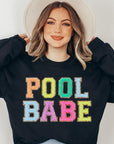 Pool Babe Oversized Graphic Fleece Sweatshirts