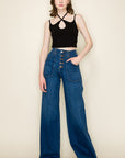 O2 Denim Wide Leg Denim Pants