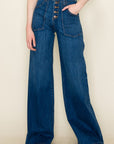 O2 Denim Wide Leg Denim Pants