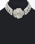 Crystal Rose Statement Choker