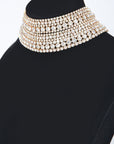 Mix Layered Statement Rhinestone Choker Necklace