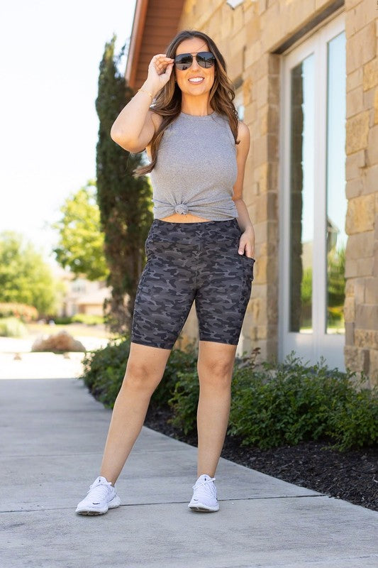 Julia Rose Maverick Camo Biker Shorts