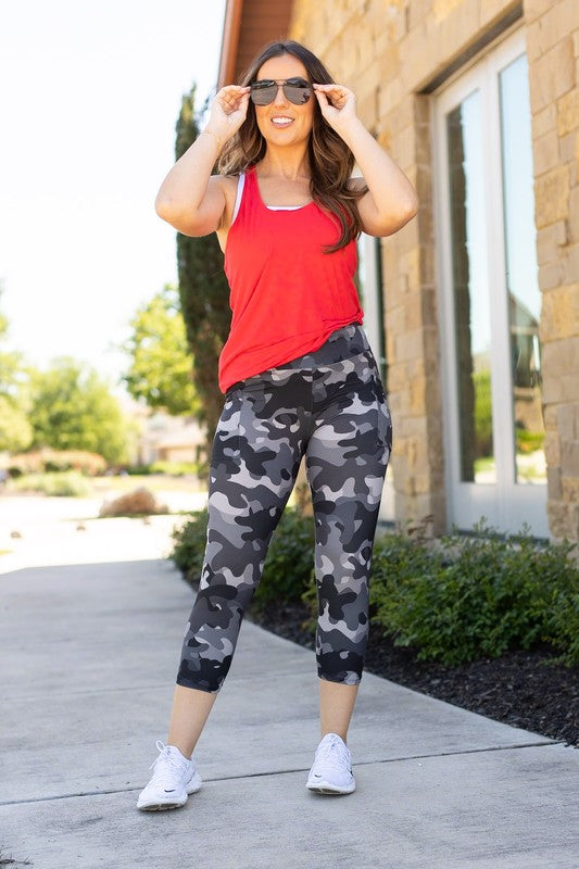 Julia Rose Charlie Camo Capri&#39;s