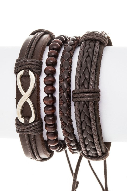 Infinity Sign Mixed Beaded Bracelet Set