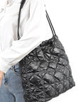 Quilted Bubble Nylon Tote