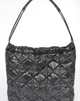 Quilted Bubble Nylon Tote