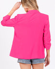 GeeGee Plus Classy Open-Front Casual Blazer