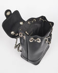 Faux Leather Chain Accent Fashion Backpack