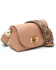 Bamboo Twist Lock Flap Crossbody Bag