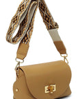 Bamboo Twist Lock Flap Crossbody Bag