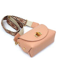 Bamboo Twist Lock Flap Crossbody Bag