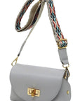 Bamboo Twist Lock Flap Crossbody Bag