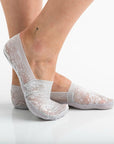 No Slip Floral Lace Sneaker Socks- 3 Pack