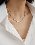 Multicolor Zircon Chain Necklace