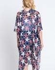 American Flag Mix Printed Light Weight Kimono