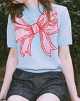 Short Sleeve Bow Sweater