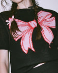 Short Sleeve Bow Sweater