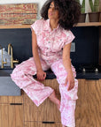 Athina Pink Whisper Tie-Dye Jumpsuit