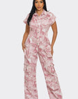 Athina Pink Whisper Tie-Dye Jumpsuit