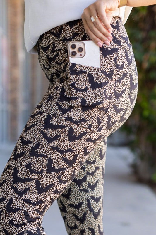 Julia Rose |The Bianca Leopard Bat Leggings