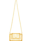 Metal Cage Crossbody Clutch Bag