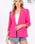 GeeGee Plus Classy Open-Front Casual Blazer