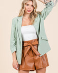 GeeGee Plus Classy Open-Front Casual Blazer