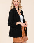 GeeGee Plus Classy Open-Front Casual Blazer