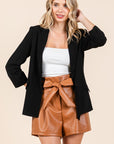 GeeGee Plus Classy Open-Front Casual Blazer